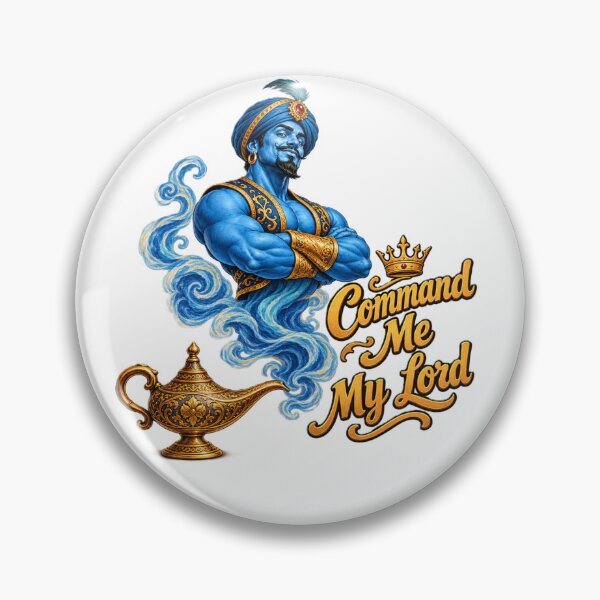 Item preview, ​Command Me My Lord Magical Blue Genie Art designed and sold by Gillfamilystore.