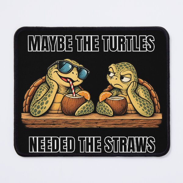Item preview, Maybe The Turtles Needed The Straws Tropical Turtle designed and sold by GibasVisuals.