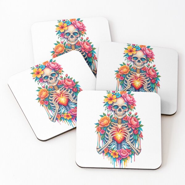 Item preview, Flower Skull Heartfire designed and sold by LongIslandDesgn.