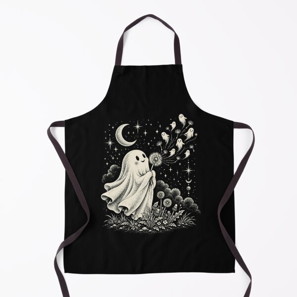 Item preview, Cute Ghost Dandelion Under Moonlight designed and sold by ROUX-ART.