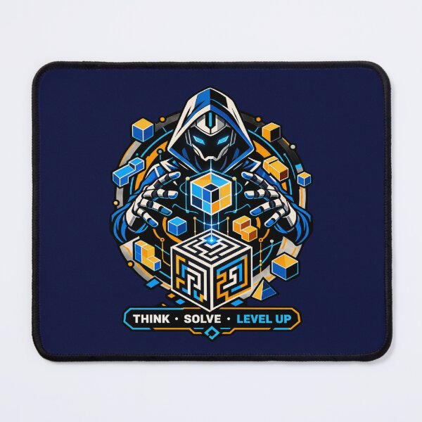 Item preview, Cyberpunk Puzzle Master Level Up designed and sold by PrintBreeze.