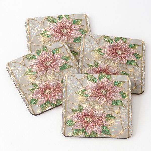 Item preview, Poinsettia Stained Glass Elegant designed and sold by BriSher.