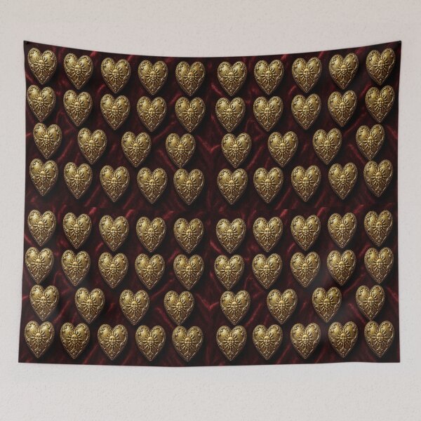 Item preview, Gothic Golden Sun Heart Baroque Celestial Design designed and sold by Breezes-of-Ida.