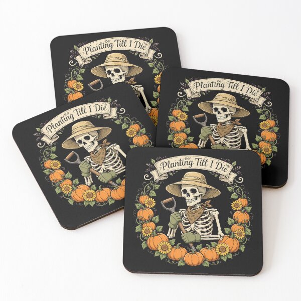Item preview, Planting Till I Die Skeleton Gardener Pumpkin Halloween Autumn designed and sold by Moad Fahim.