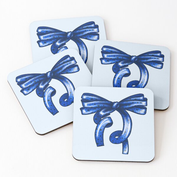 Item preview, Blue Bow with Polka Dot Pattern designed and sold by vikko-art.