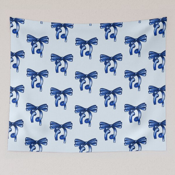 Item preview, Blue Bow with Polka Dot Pattern designed and sold by vikko-art.