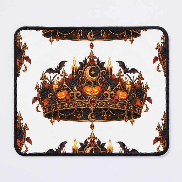 Item preview, Gothic Halloween Crown – Pumpkins, Roses and Crescent Moon designed and sold by Clothes With Smiling Animals Walt Gral.