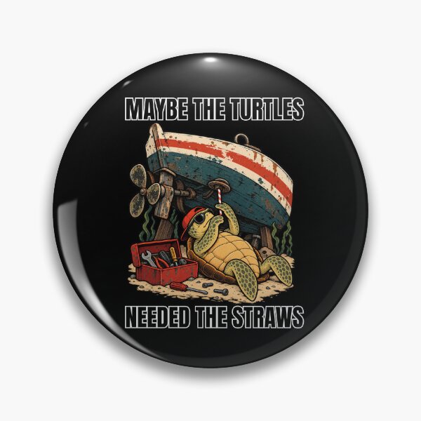 Item preview, Maybe The Turtles Needed The Straws Boat Mechanic Turtle designed and sold by GibasVisuals.
