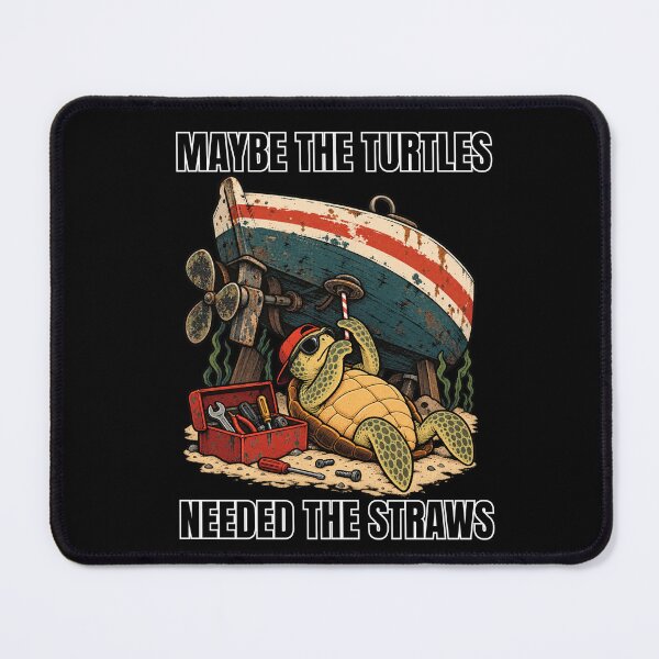 Item preview, Maybe The Turtles Needed The Straws Boat Mechanic Turtle designed and sold by GibasVisuals.