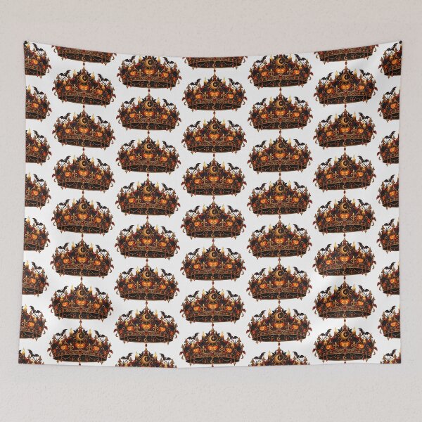Item preview, Gothic Halloween Crown – Pumpkins, Roses and Crescent Moon designed and sold by Clothes With Smiling Animals Walt Gral.