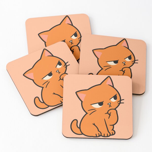 Item preview, Grumpy Orange Cat Cartoon – Sassy Funny Cat designed and sold by MewMade.