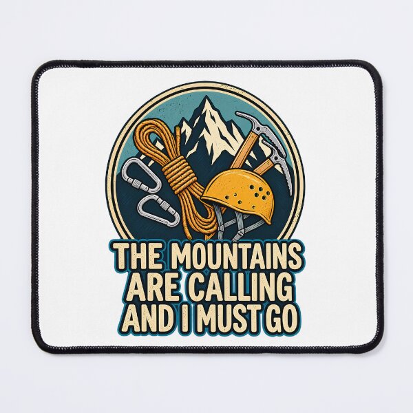 Item preview, Vintage Mountain Climbing Gear - The Mountains Are Calling Quote designed and sold by BellabdO.