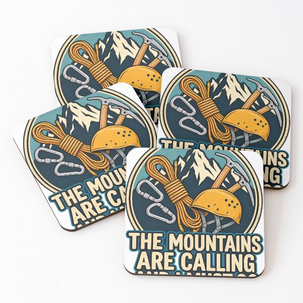 Item preview, Vintage Mountain Climbing Gear - The Mountains Are Calling Quote designed and sold by BellabdO.
