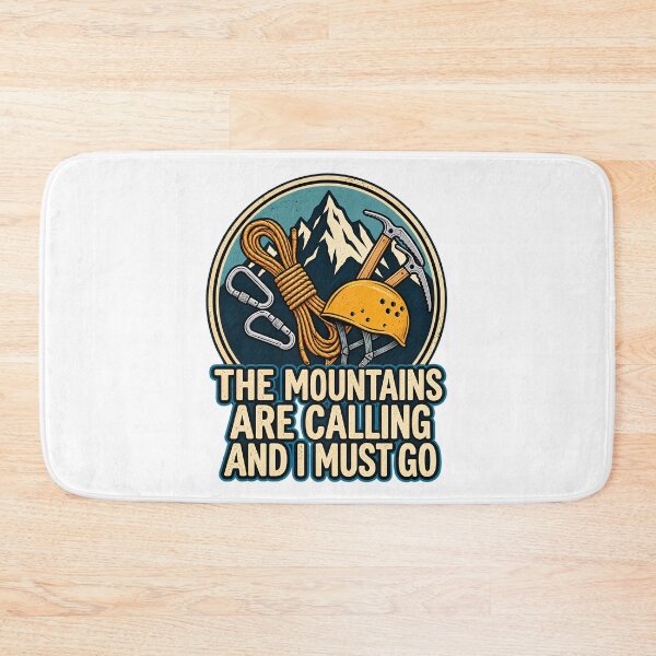 Item preview, Vintage Mountain Climbing Gear - The Mountains Are Calling Quote designed and sold by BellabdO.