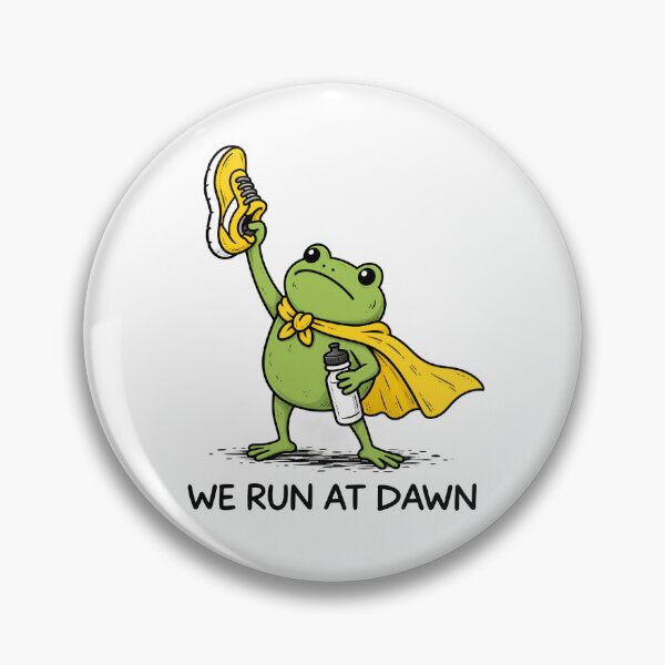 Item preview, We Run At Dawn Funny Runing Frog designed and sold by LASTIQUE-dd.