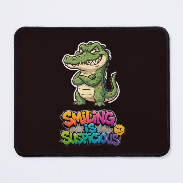 Item preview, Smiling Is Suspicious Crocodile designed and sold by ZeroContextArt.