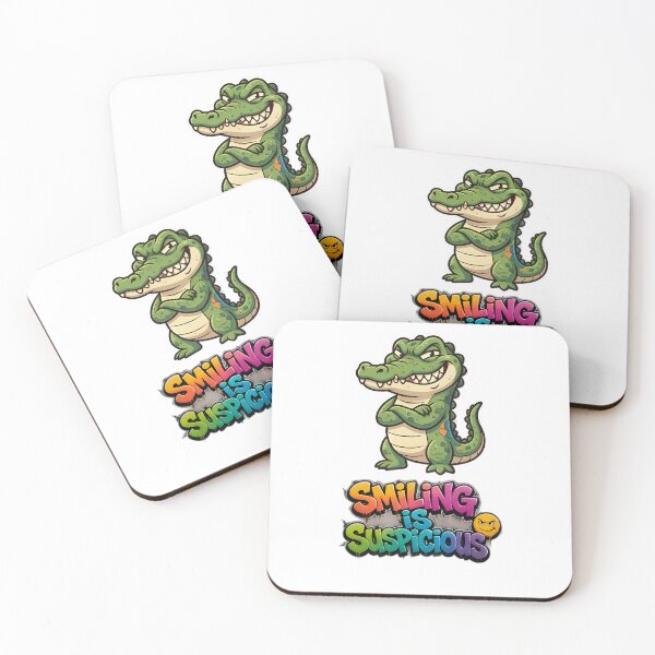 Item preview, Smiling Is Suspicious Crocodile designed and sold by ZeroContextArt.