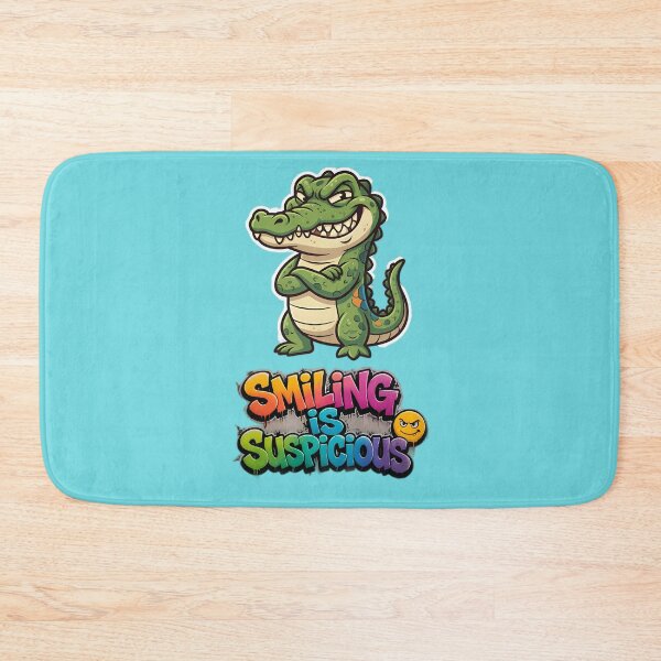 Item preview, Smiling Is Suspicious Crocodile designed and sold by ZeroContextArt.