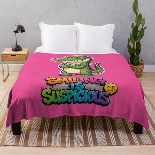 Item preview, Smiling Is Suspicious Crocodile designed and sold by ZeroContextArt.