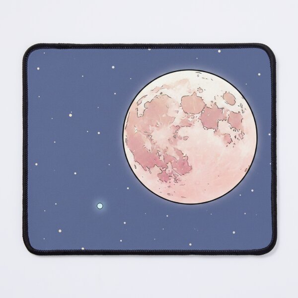 Item preview, Artistic illustration of the pink moon in a starry sky designed and sold by Nifashedji.