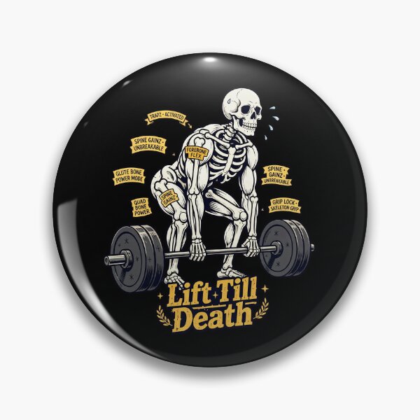 Item preview, Lift Till Death Skeleton Deadlift Gym Workout Fitness Halloween designed and sold by Moad Fahim.