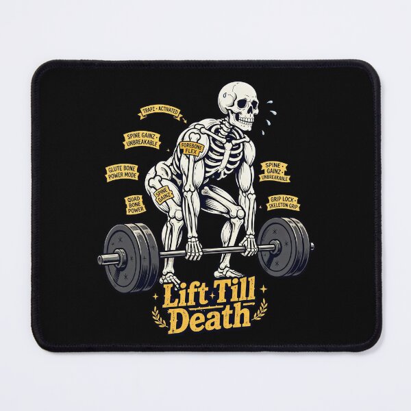 Item preview, Lift Till Death Skeleton Deadlift Gym Workout Fitness Halloween designed and sold by Moad Fahim.