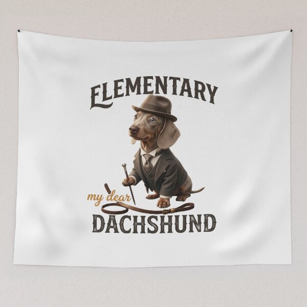Item preview, Sherlock dachshund funny print designed and sold by RNGAPPAREL28.