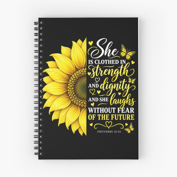 Item preview, Proverbs 31:25 Strength and Dignity Sunflower designed and sold by ROUX-ART.