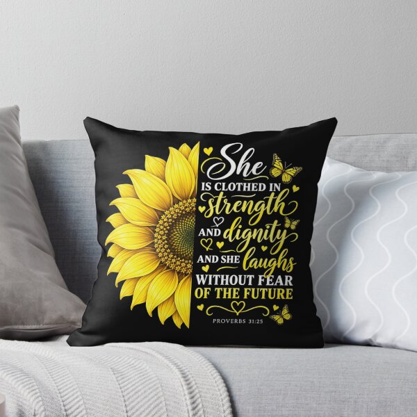 Item preview, Proverbs 31:25 Strength and Dignity Sunflower designed and sold by ROUX-ART.