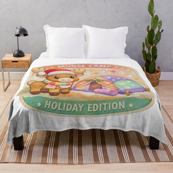 Item preview, Moose Camp Holiday Edition Pastel Outdoor Badge designed and sold by GabeMountainArt.