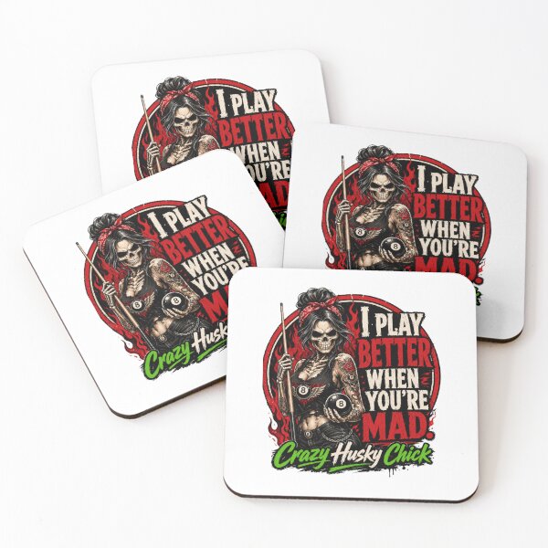 Item preview, I Play Better When You're Mad | Red Women's Pool Player Billiards Design designed and sold by Crazyhuskychick.