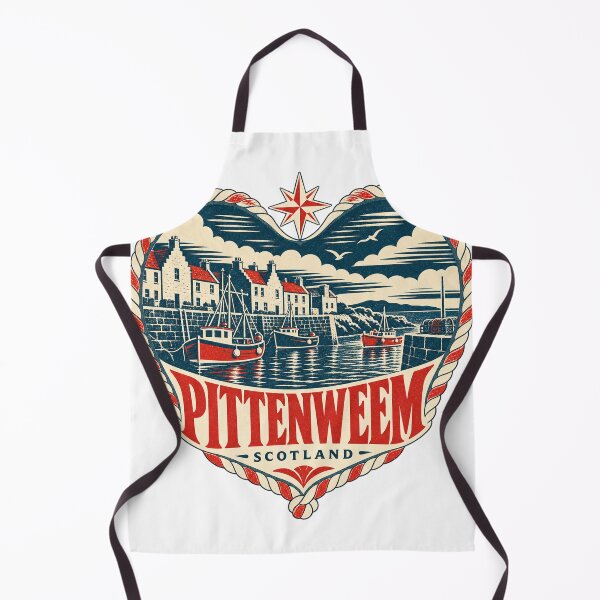Item preview, Pittenweem Scotland Travel Souvenir Nautical Woodcut Heart designed and sold by VisualArtsOasis.
