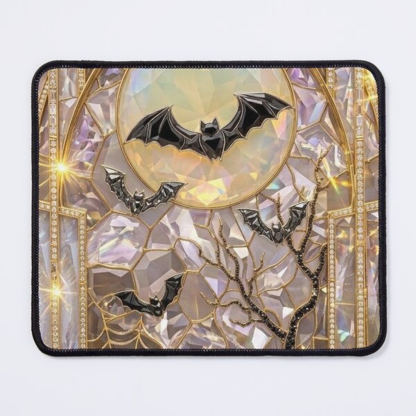 Item preview, Bats in Elegant Gothic Stained Glass designed and sold by BriSher.