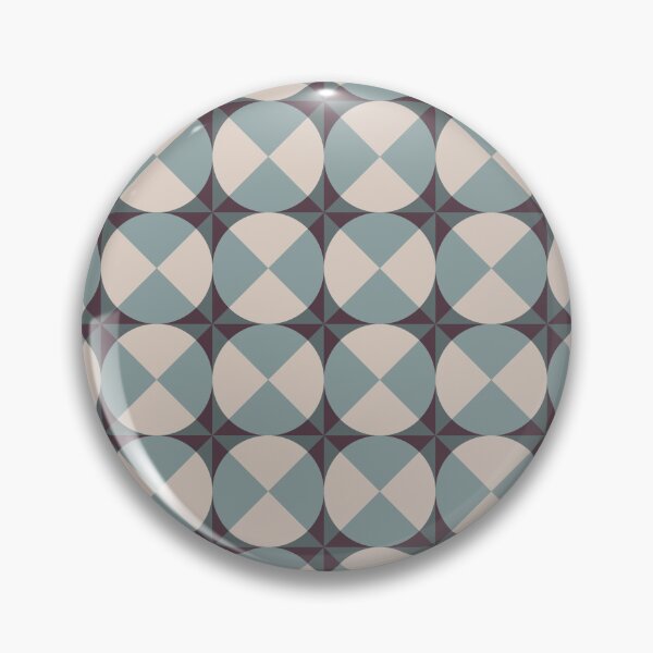 Item preview, Elevated Heritage Geometric Circles - Burgundy teal & white designed and sold by pakanta.