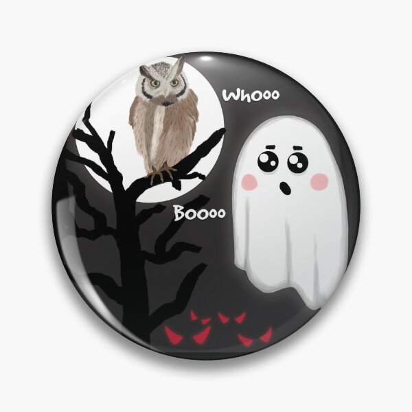 Item preview, Boo Ghost Night Talk With Mister Owl designed and sold by WillowerStudio.