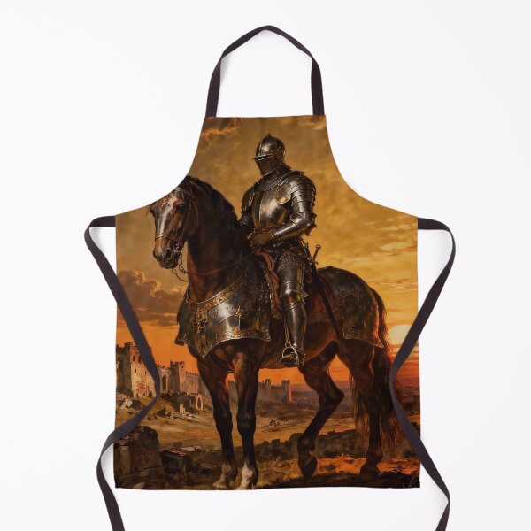 Item preview, Knight in Armor on Horse Sunset Castle designed and sold by KAMOCHI Art.