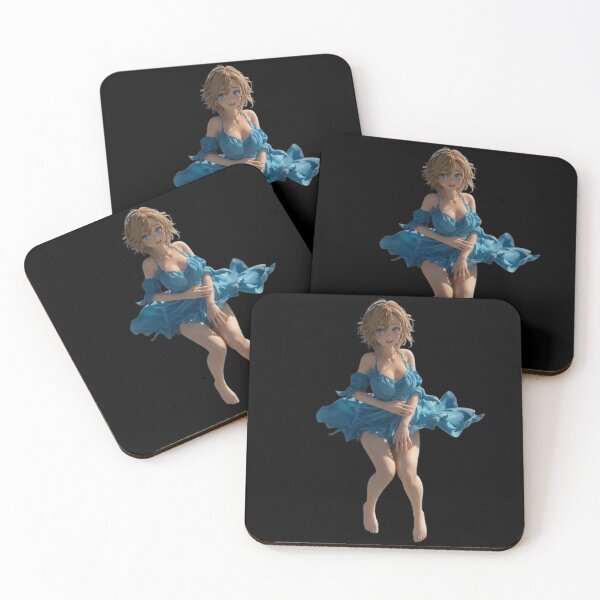 Item preview, Anime Girl in Flowing Blue Dress Figure designed and sold by H2Anime.