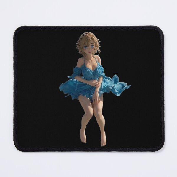 Item preview, Anime Girl in Flowing Blue Dress Figure designed and sold by H2Anime.