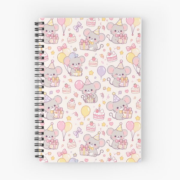Item preview, Cute Birthday Mouse Party Pastel Kawaii Pattern designed and sold by Soft Berry Studio.
