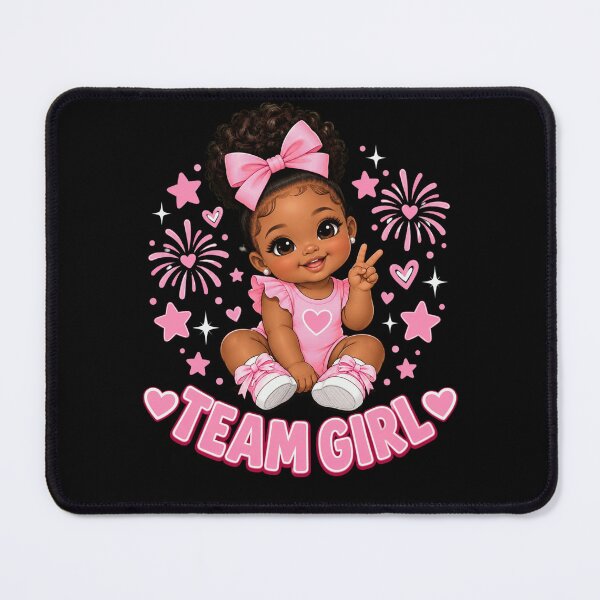 Item preview, Team Girl Cute Baby Girl Pink Bow designed and sold by ROUX-ART.