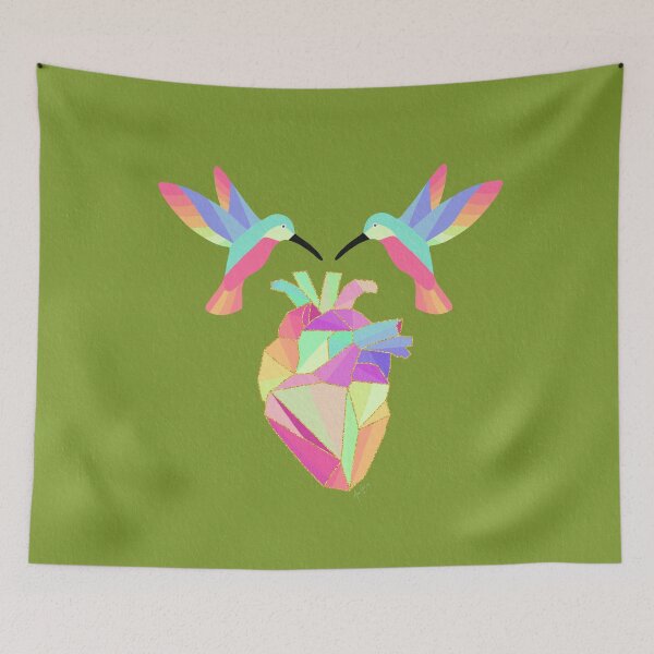 Item preview, Hummingbirds heart green designed and sold by Ana Gorozpe.