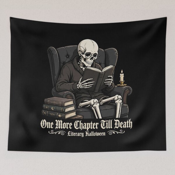 Item preview, One More Chapter Till Death Skeleton Bookish Reader Halloween designed and sold by Moad Fahim.