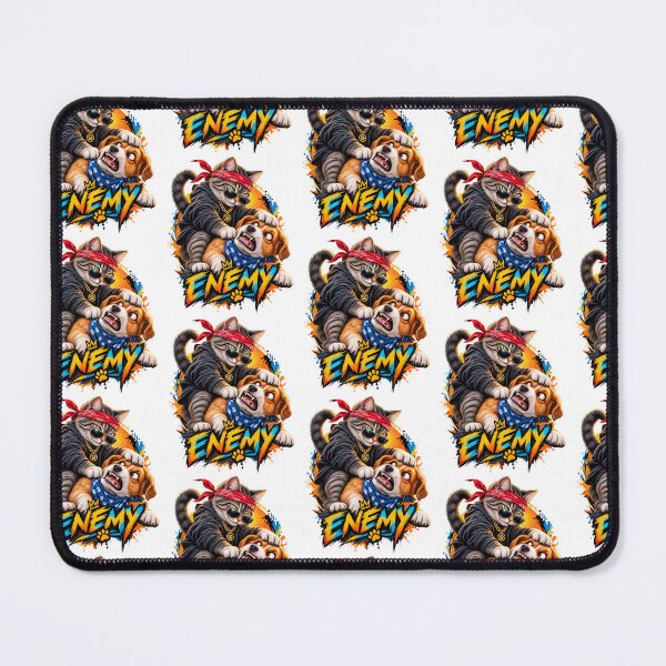 Item preview, Cool cat vs dog enemy  designed and sold by urbanshop7.