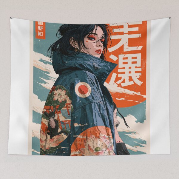 Item preview, Samurai Warriors Poster | Japanese Fantasy Art Print Red Aesthetic designed and sold by Affiches29 Animé .