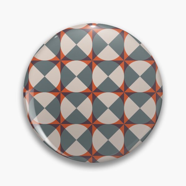 Item preview, Elevated Heritage Geometric Circles - Orange teal burgundy & white designed and sold by pakanta.