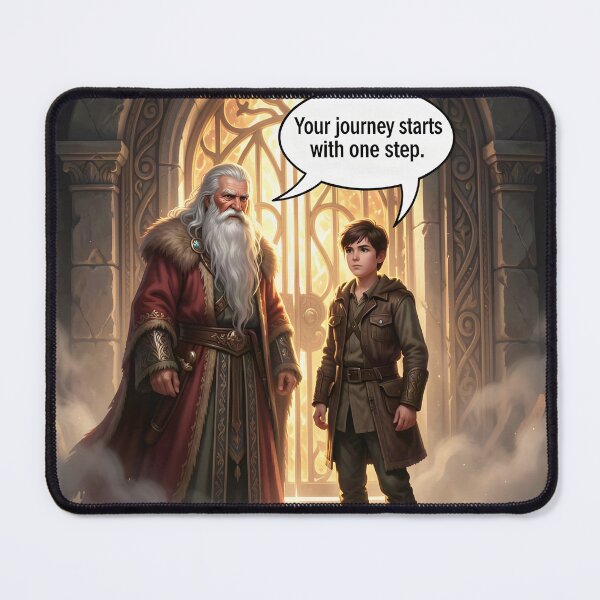 Item preview, Your Journey Starts With One Step Fantasy Art designed and sold by yosmosverse .