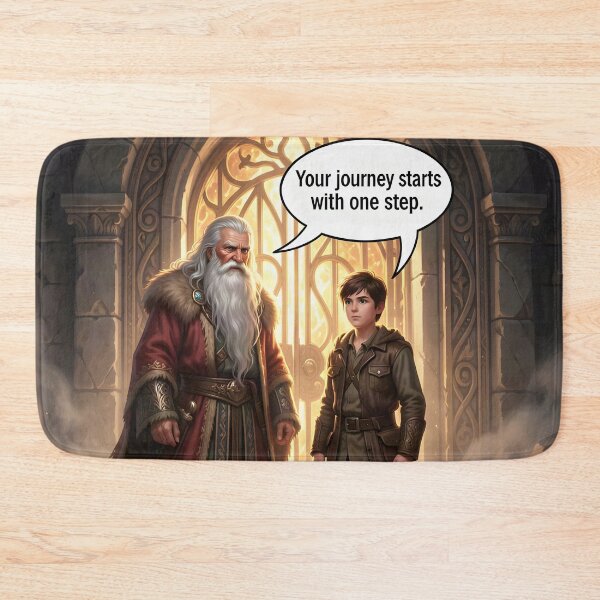 Item preview, Your Journey Starts With One Step Fantasy Art designed and sold by yosmosverse .