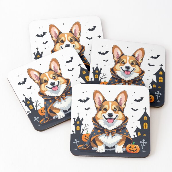 Item preview, Сorgi in a festive Halloween cape designed and sold by PrintLabStudio.