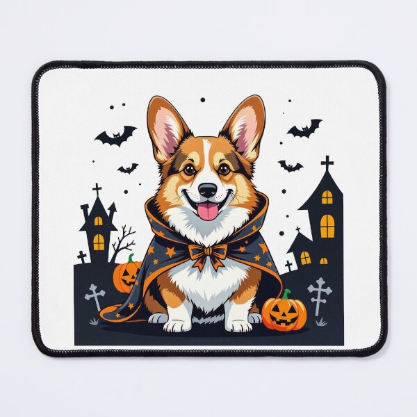 Item preview, Сorgi in a festive Halloween cape designed and sold by PrintLabStudio.