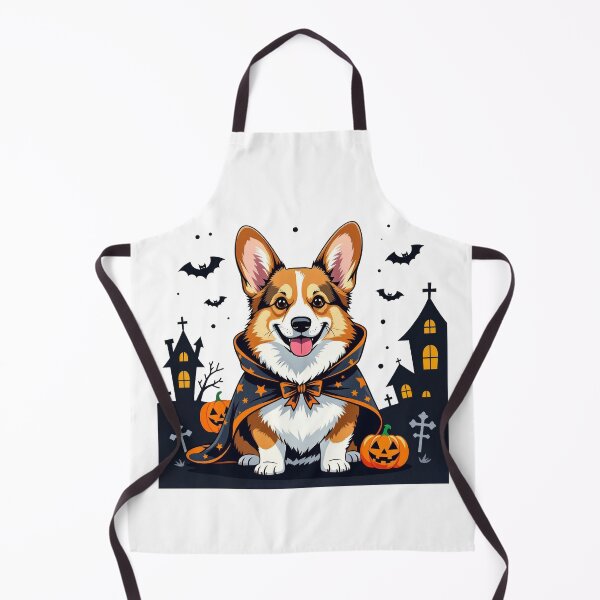 Item preview, Сorgi in a festive Halloween cape designed and sold by PrintLabStudio.